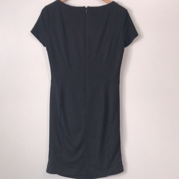 Luisa Cerano cap sleeve black white knee length career dress size 8 - Picture 5 of 10